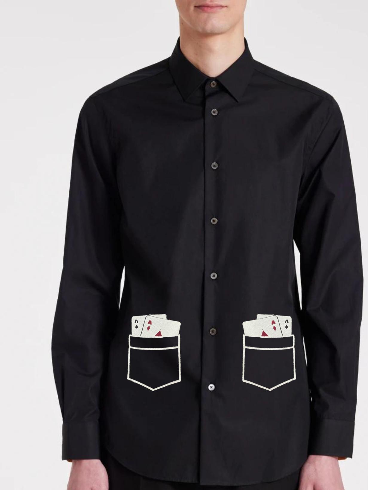 POCKET FULL OF CARDS BRODÉE SHIRT