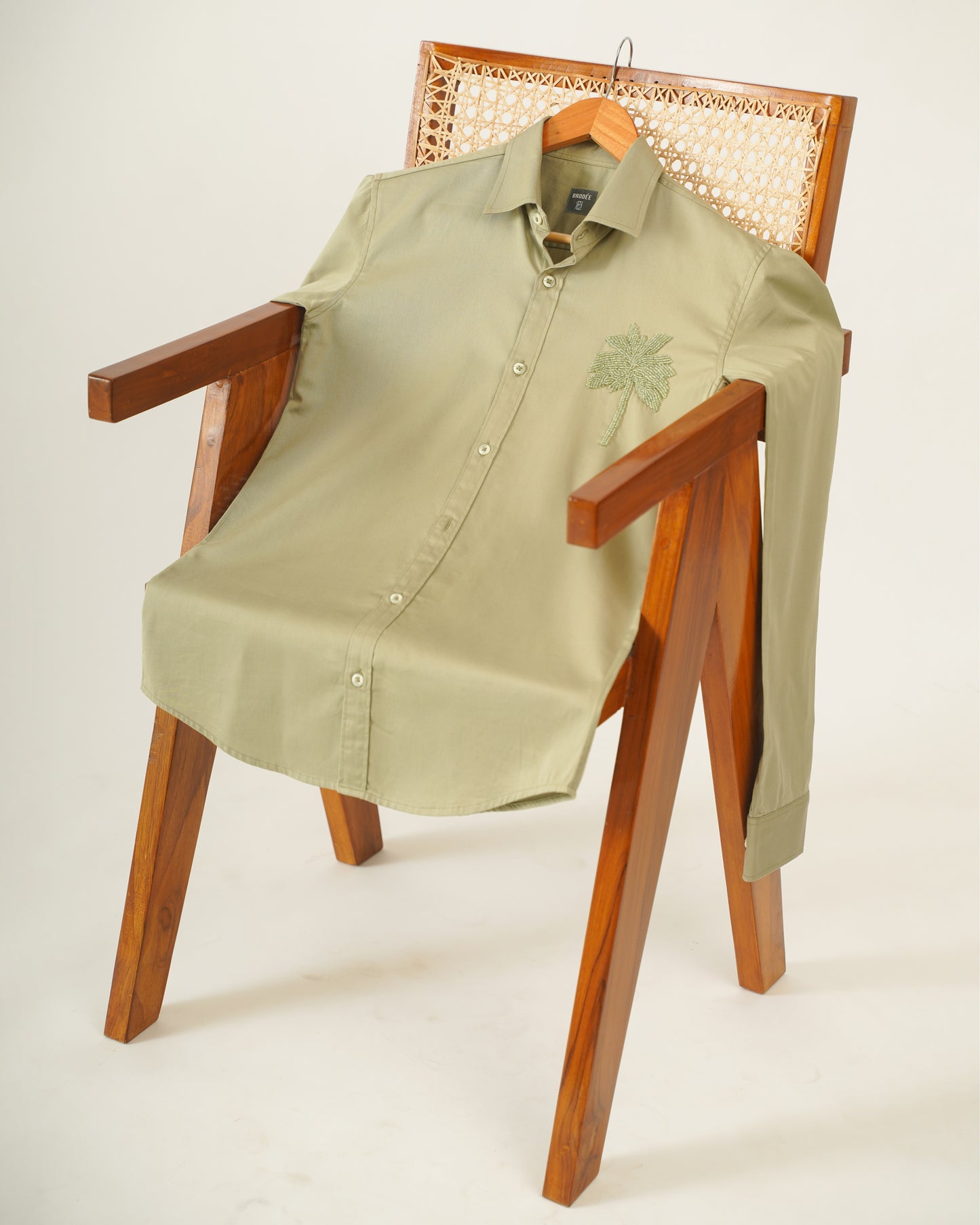 PALM OLIVE BRODÉE SHIRT